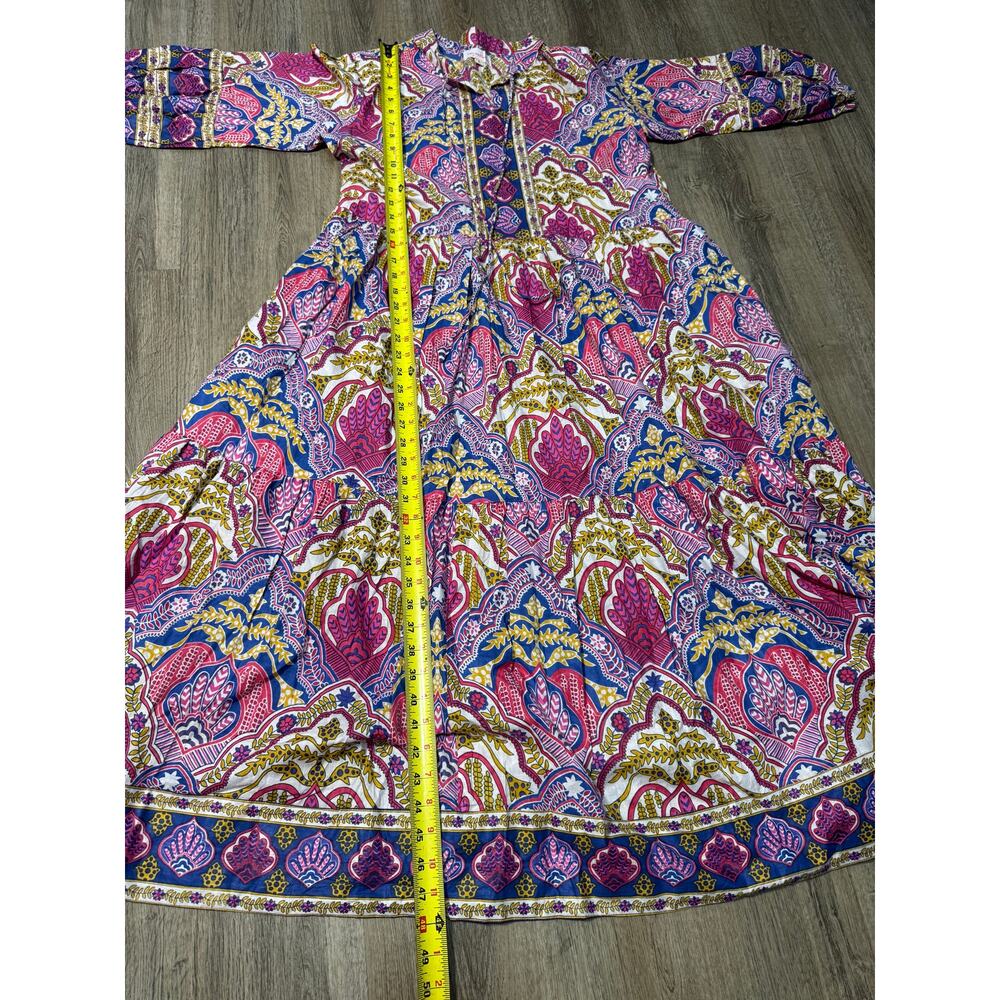 Mary Marshmallow Women's Multicolor Printed Cotton Maxi Dress - Picture 4 of 5
